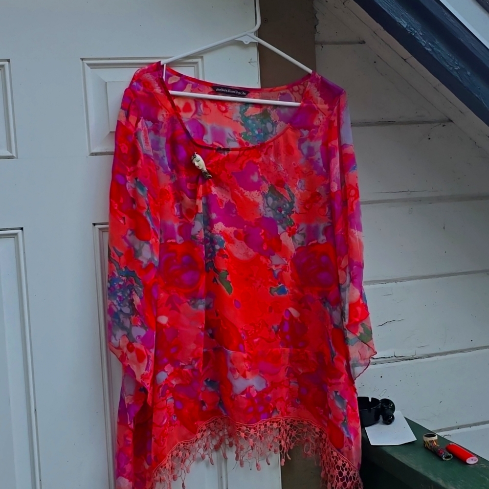 Women's blouse, comes with charm, 1920s style women decorative charm